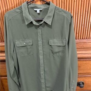 American Eagle Outfitters Olive Utility Shirt